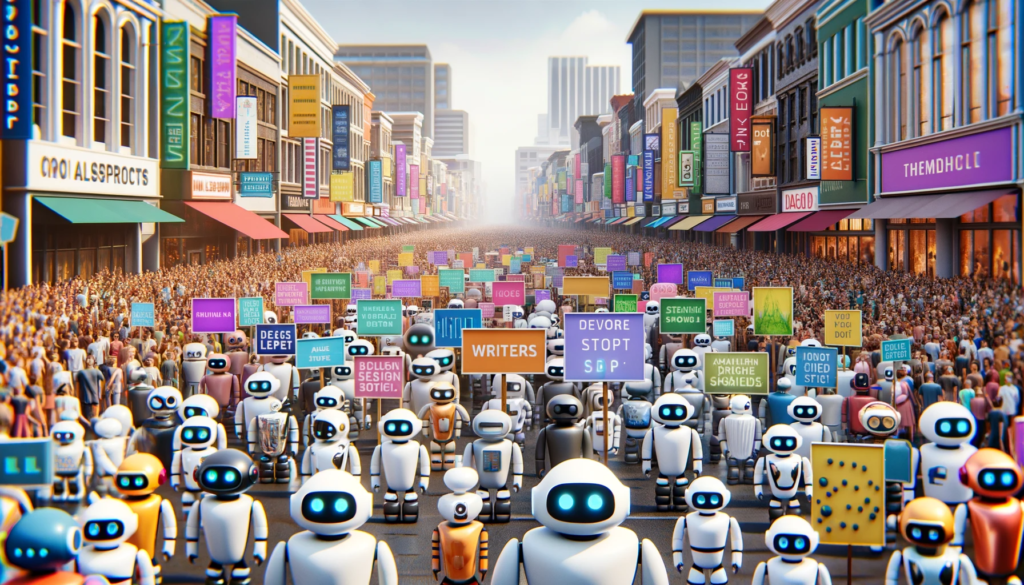 manifestación de robots