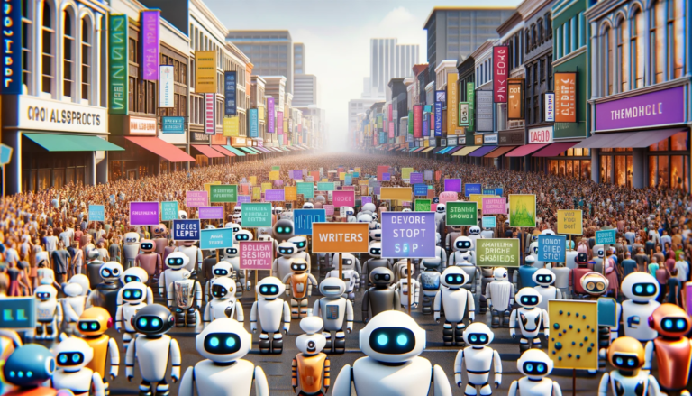 manifestación de robots