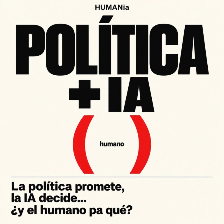 Portada de HUMANía: La política promete, la IA decide… ¿y el humano pa qué?